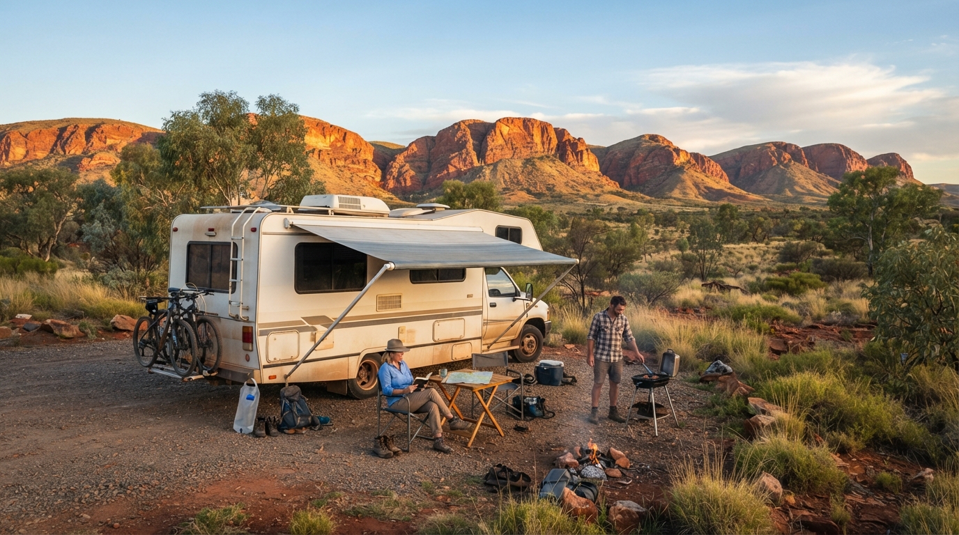 Alice Springs Round trip - The Heart of Australia Route — Alice Springs RV road trip landscape