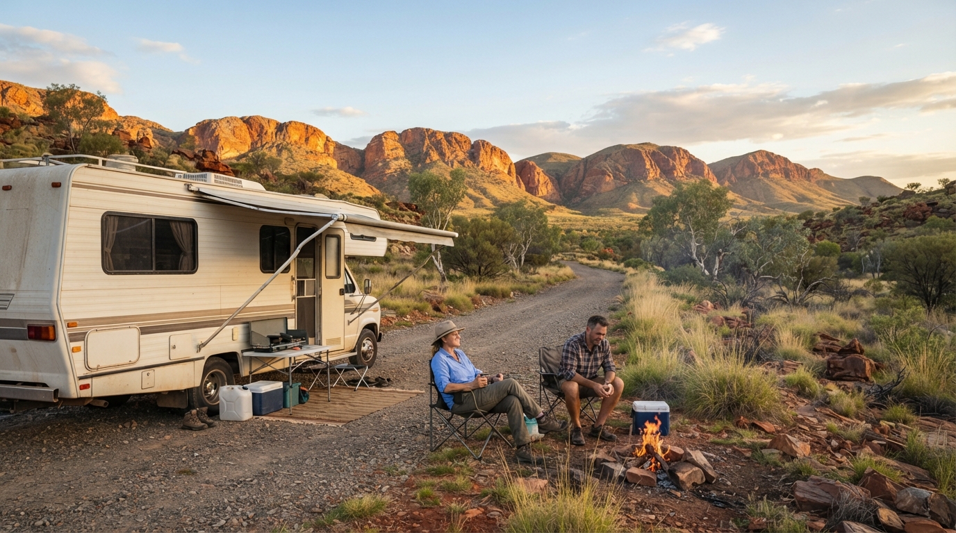 Alice Springs to Sydney - Outback Odyssey to Sydney Shores — Alice Springs RV road trip landscape