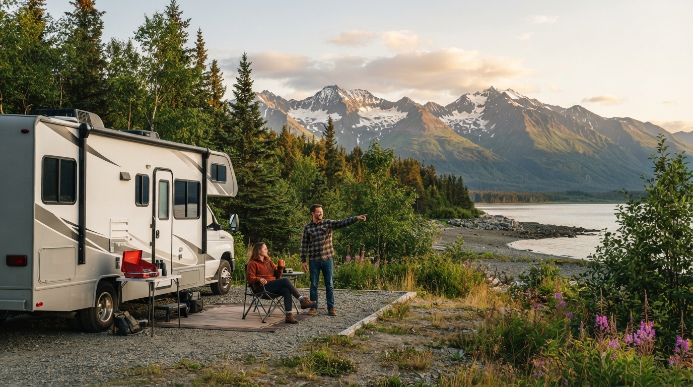 Anchorage Roundtrip Heading North - The Great Alaskan Wilderness Road Trip — Anchorage scenic landscape