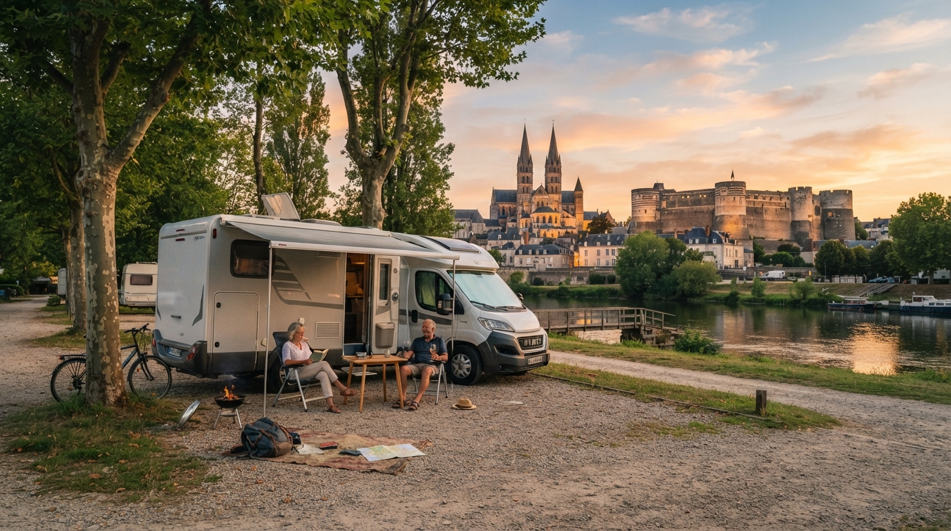 Angers Round Trip - Châteaux and Coastal Charms — campground with a motorhome
