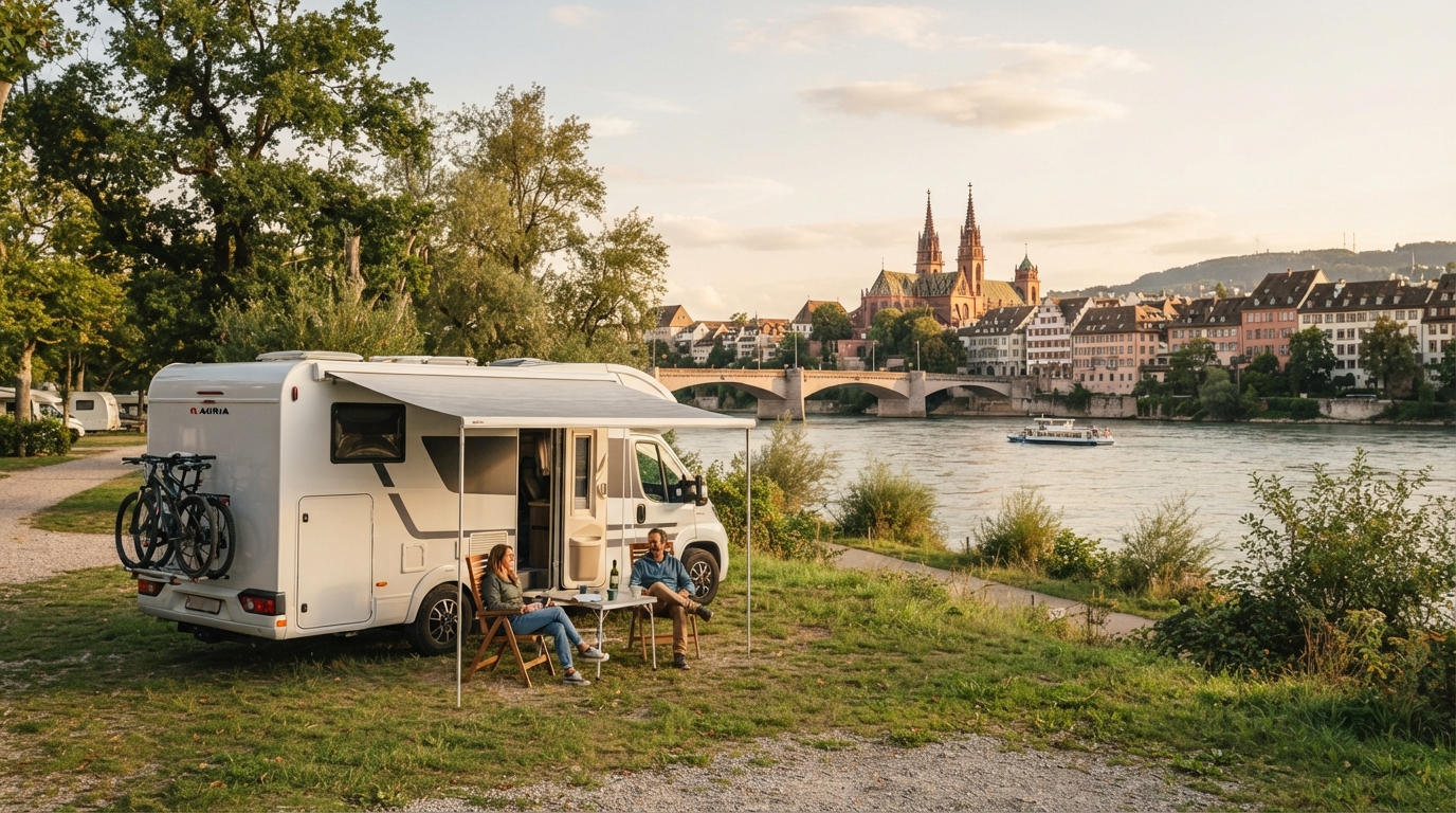 Basel  Roundtrip - Switzerland & Black Forest — campground with a motorhome