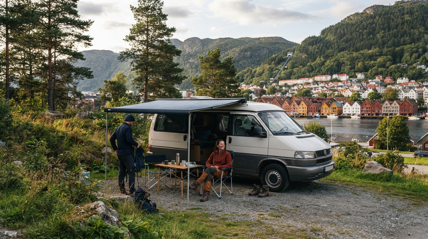 Bergen to Oslo - Scenic Norway Discovery — campground with a motorhome
