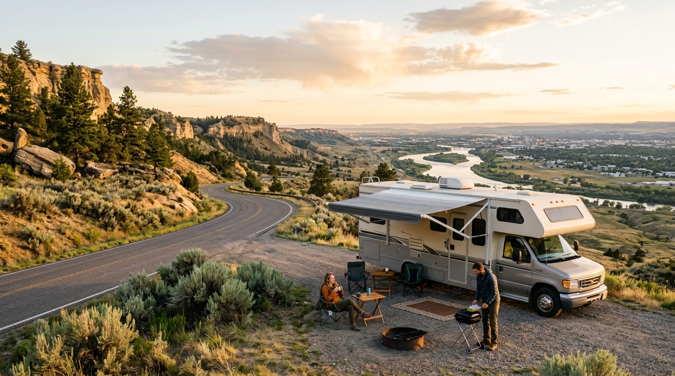 Billings to Los Angeles - Epic West Coast Road Trip by Campervan: Montana to California — Billings RV road trip landscape