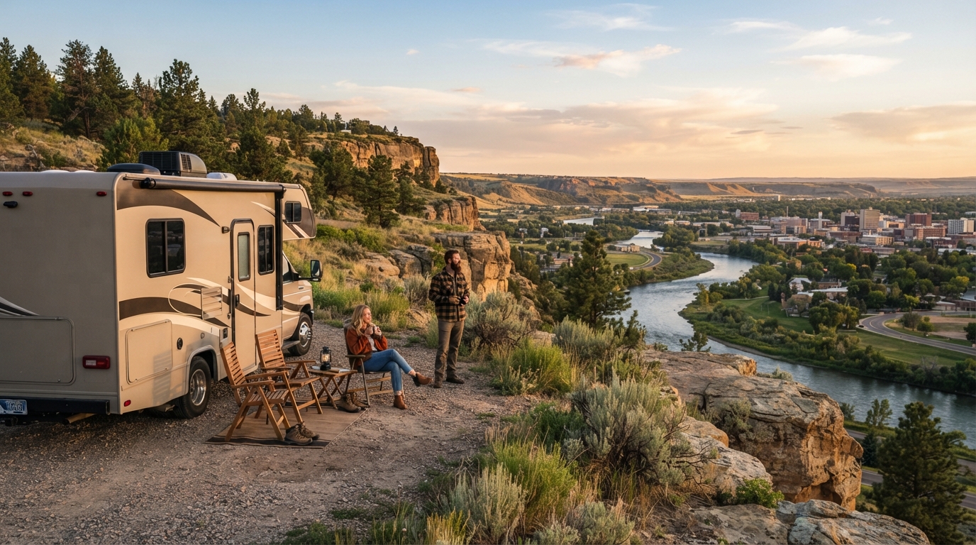 Billings Roundtrip - including Yellowstone Uncover Nature's Wonders and Historic Treasures — Billings RV road trip landscape