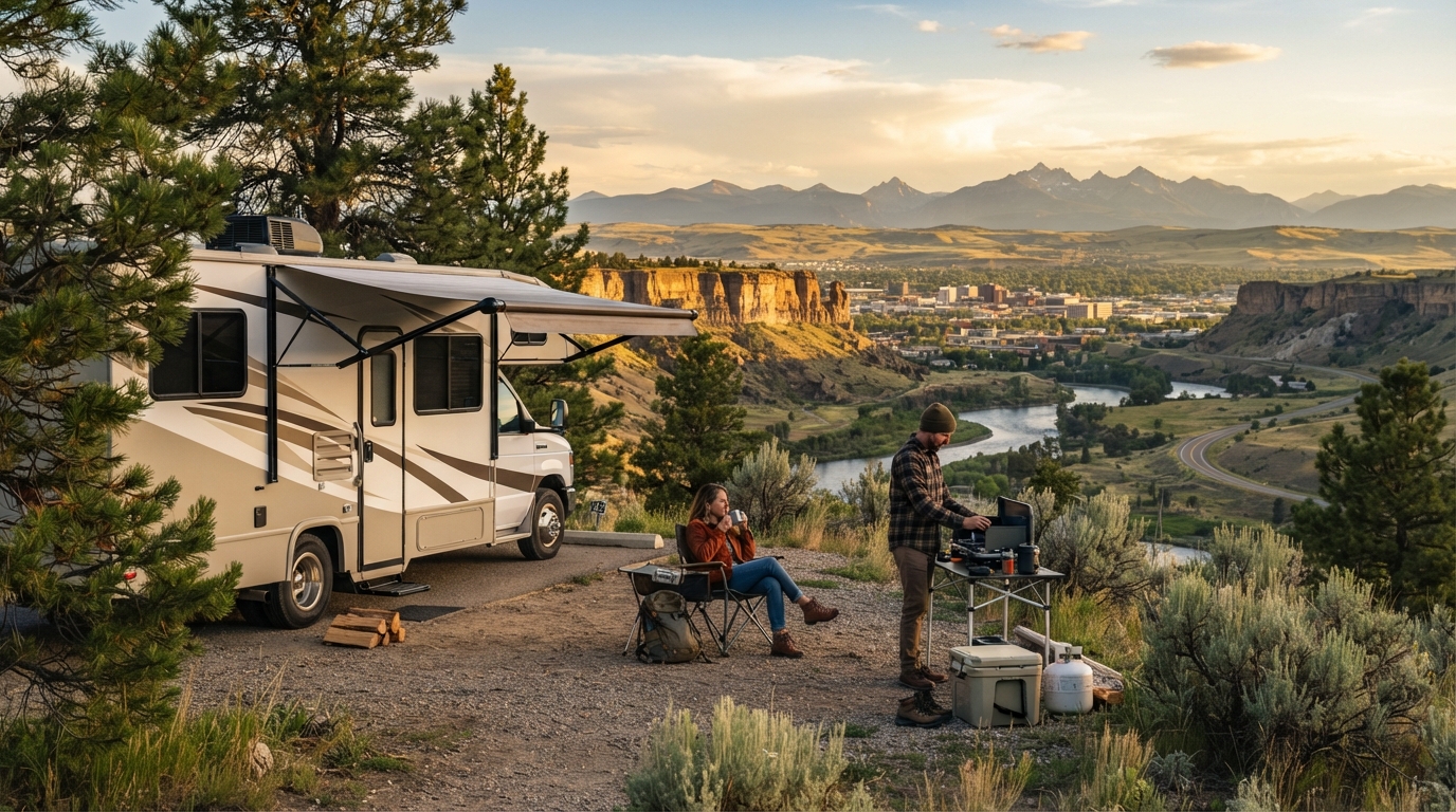 Billings to Seattle - Thermals & Timberlines: A Campervan Journey to the Pacific Northwest — Billings RV road trip landscape