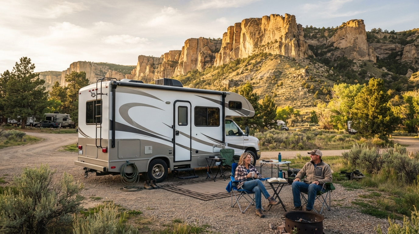 Billings to Chicago - Yellowstone, Badlands & Midwest Motorhome Adventure — Billings RV road trip landscape