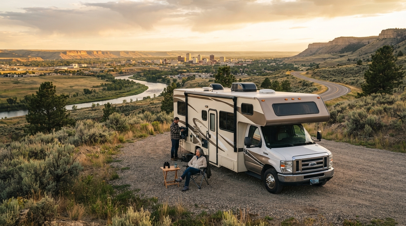 Billings to Boston - Mountains, Falls & Freedom Trail: A Family RV Adventure Across 9 States — Billings RV road trip landscape