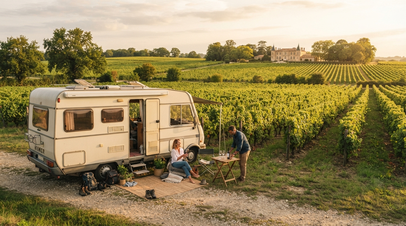 Bordeaux Roundtrip - Wine Roads & Castle Trails — Bordeaux RV road trip landscape