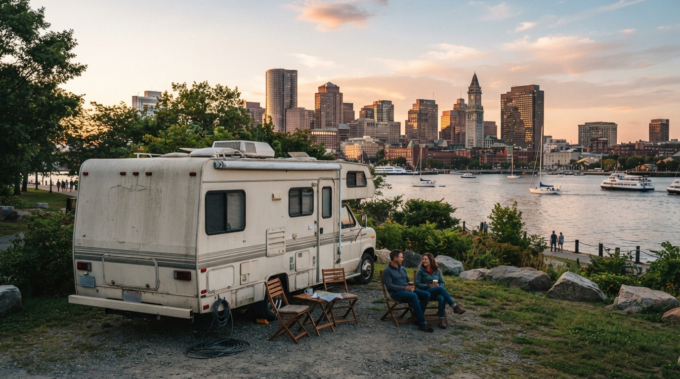 Boston to Los Angeles - East to west coast to coast — Boston RV road trip landscape