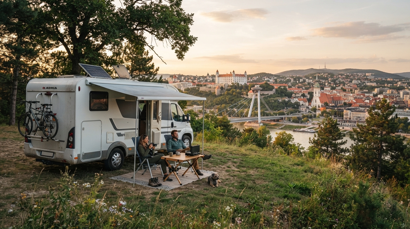 Bratislava Roundtrip - Slovakian Wonders Explorer — campground with a motorhome
