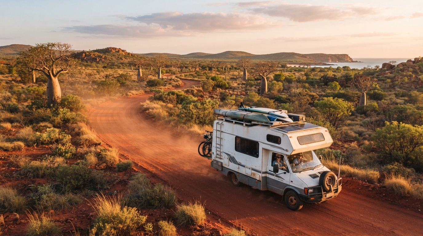 Broome to Melbourne - Rugged Routes and City Lights — Broome RV road trip landscape