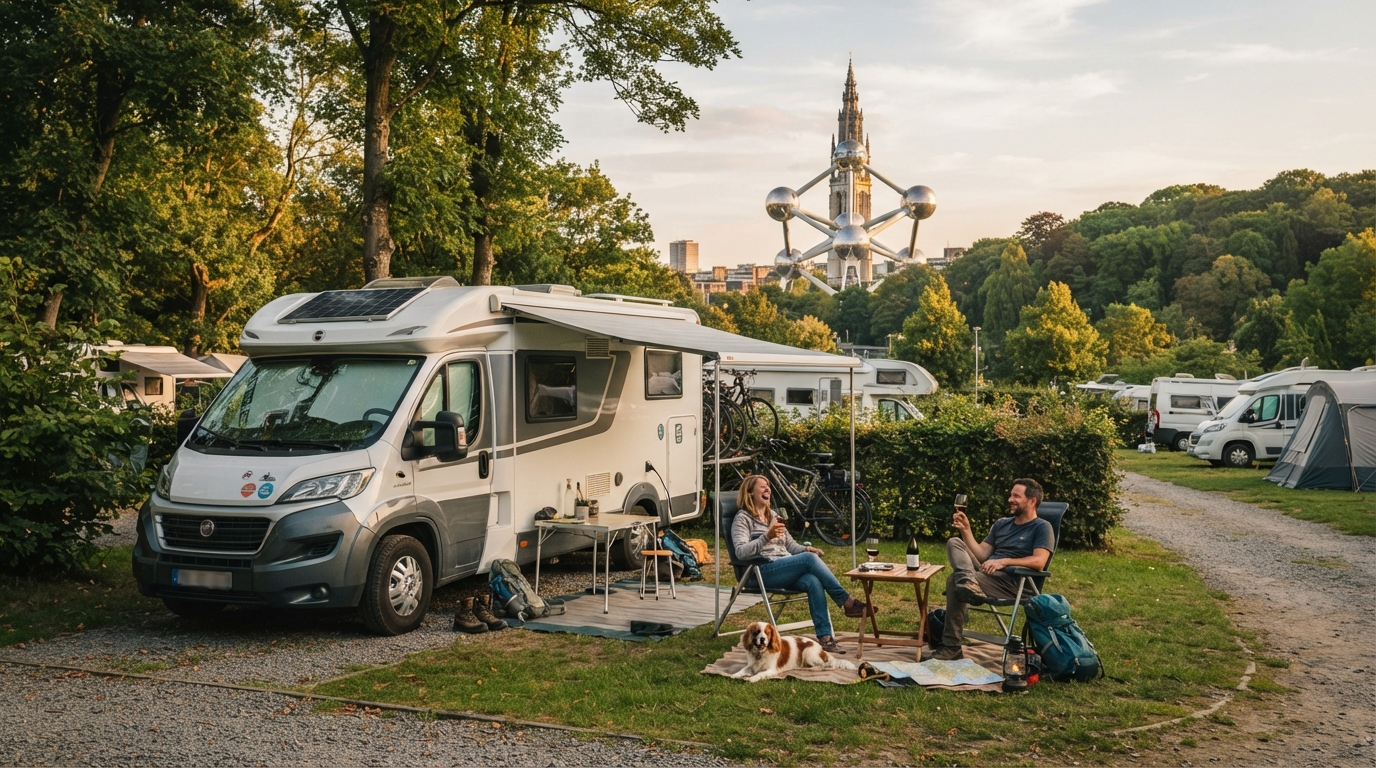 Brussels Roundtrip — campground with a motorhome
