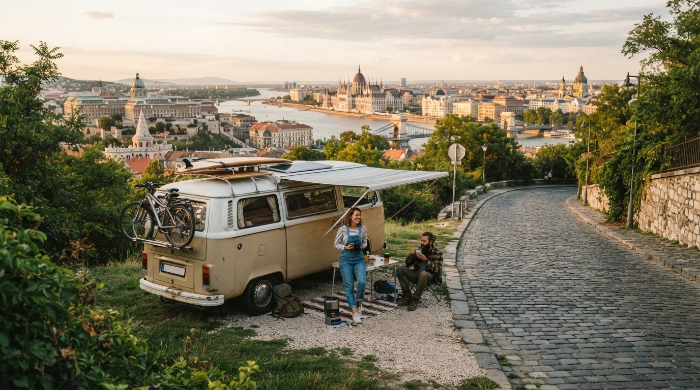 Budapest Roundtrip - West - Hungary, Slovakia,  Czechia, Austria — Budapest scenic landscape