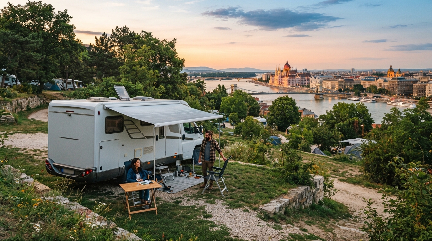 Budapest Roundtrip - North - Hungary, Slovakia, Poland — campground with a motorhome