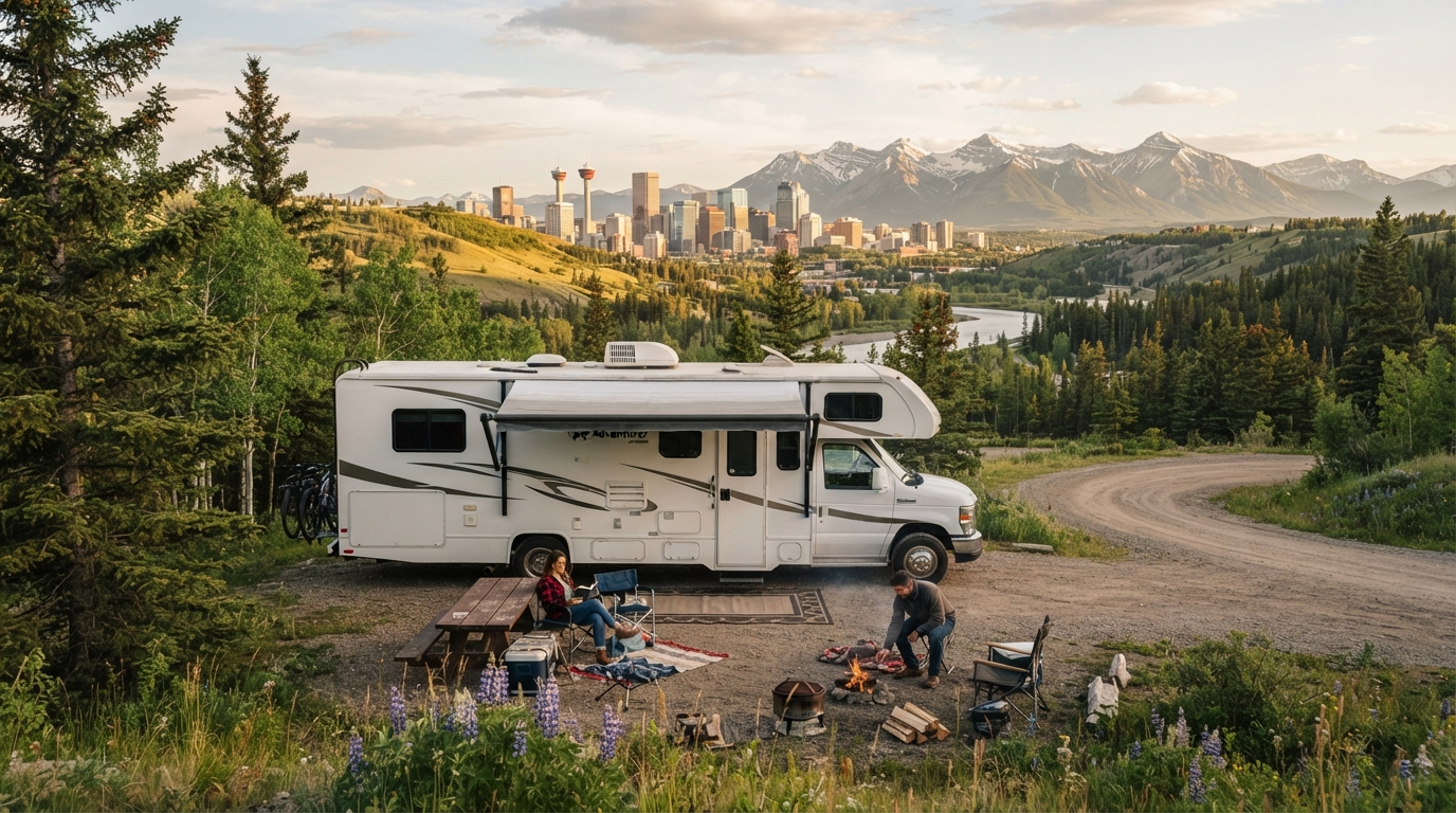 Calgary round trip - RVing the Best of Alberta and British Columbia Canadian Camper Route Plan — Calgary RV road trip landscape