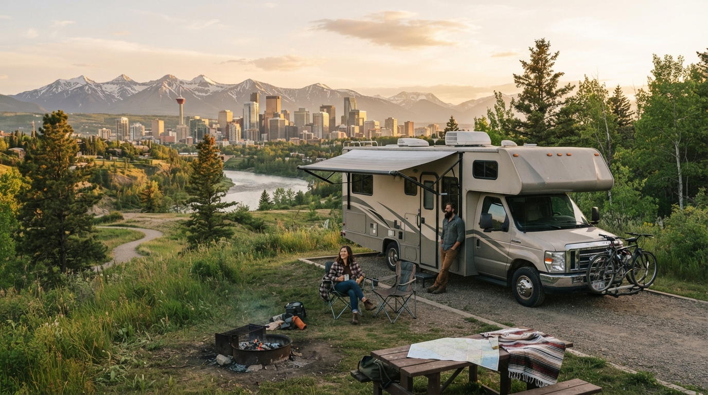 Calgary  Roundtrip -  Rockies Mountains & Saskatchewan — Calgary RV road trip landscape