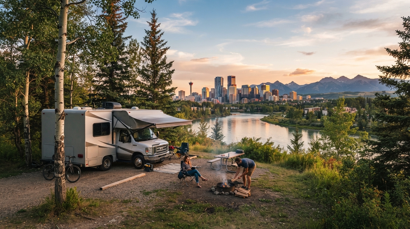 Calgary Roundtrip - Rockies Mountains & Saskatchewan — Calgary RV road trip landscape