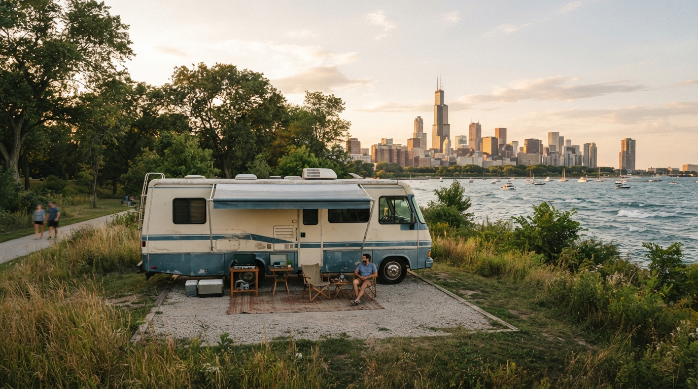 Chicago Roundtrip - All the grate lakes — Chicago RV road trip landscape