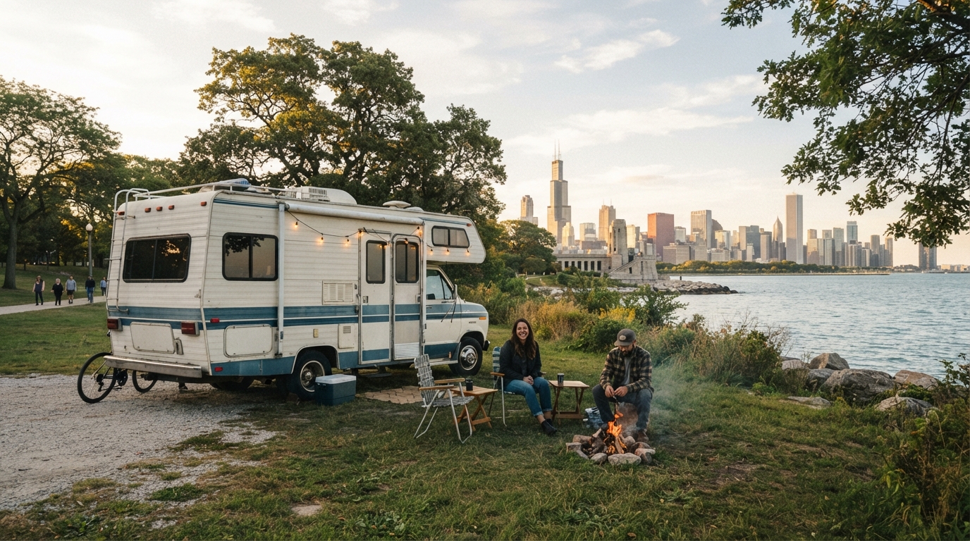 Chicago to Denver - Sunset Routes and Mountain Roots — Chicago RV road trip landscape