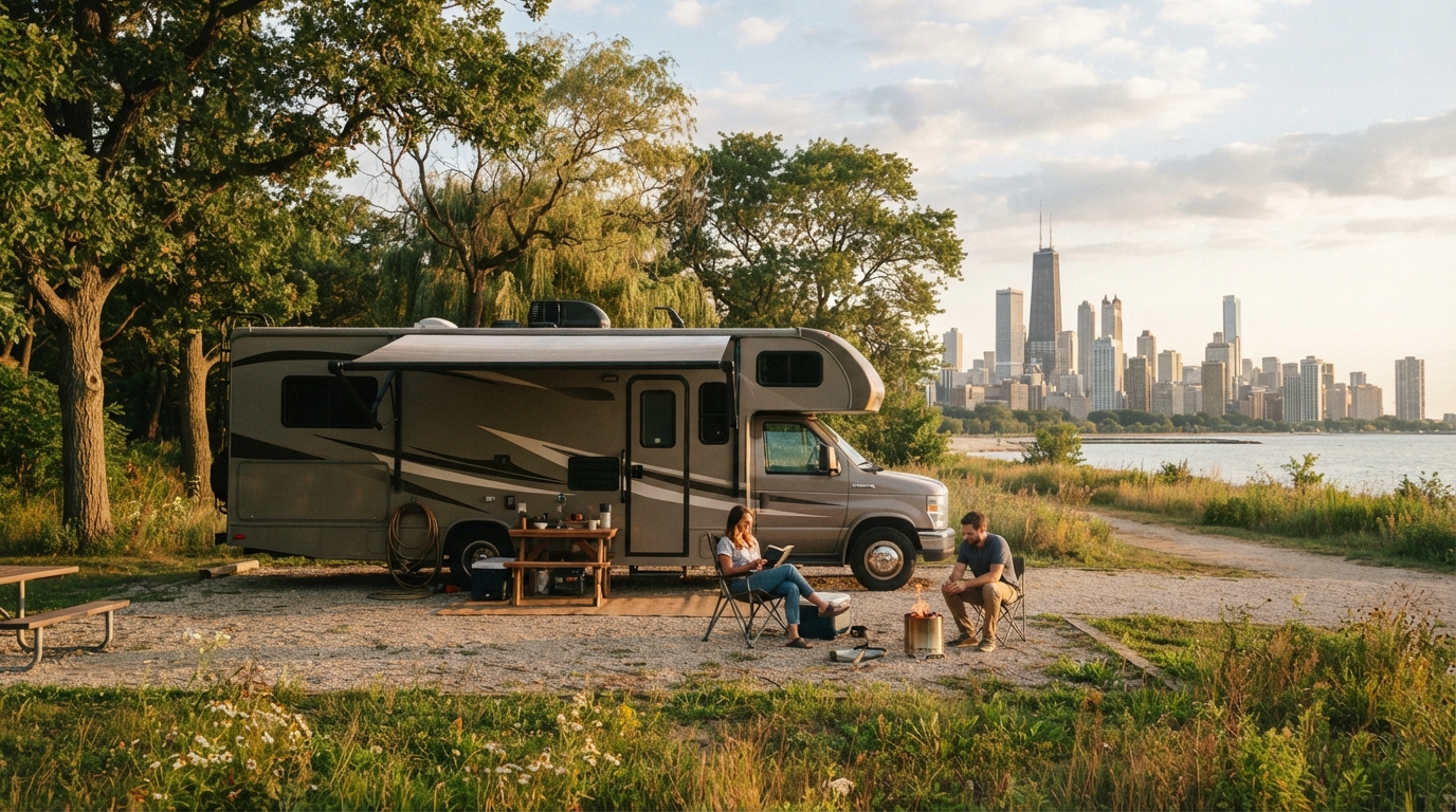 Chicago roundtrip- Heading East - Includes Niagara Falls — campground with a motorhome