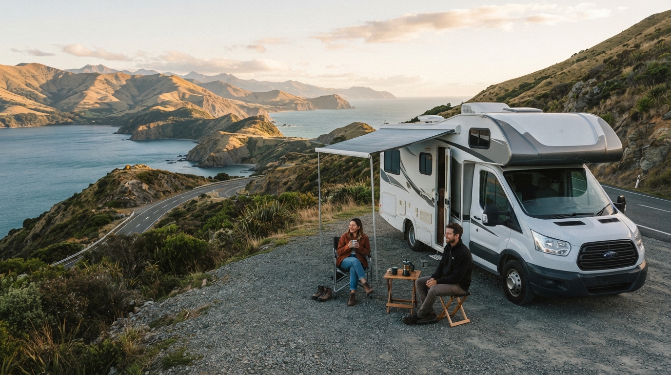 Christchurch to Auckland - Alpine Springs, Interislander, and Geysers — Christchurch RV road trip landscape