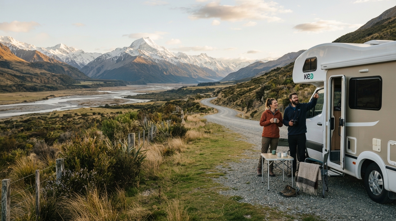 Christchurch to Auckland - Alpine Springs, Interislander, and Geysers — Christchurch RV road trip landscape