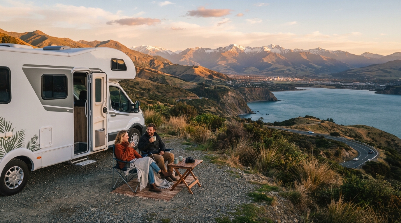 Christchurch Roundtrip - South Island Winter Wonders: RV Road Trip Through New Zealand’s Ski and Spring Highlights — Christchurch RV road trip landscape