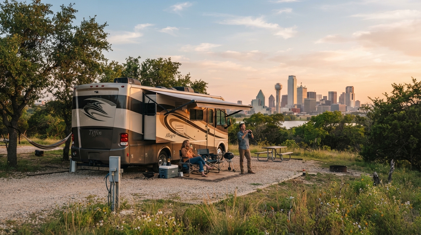Dallas to New Orleans - Space Rockets and River Walks A Family Campervan Expedition — Dallas RV road trip landscape