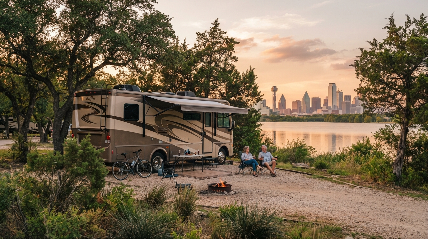 Dallas to Charlotte - Historic Battlefields and Smoky Mountains — campground with a motorhome
