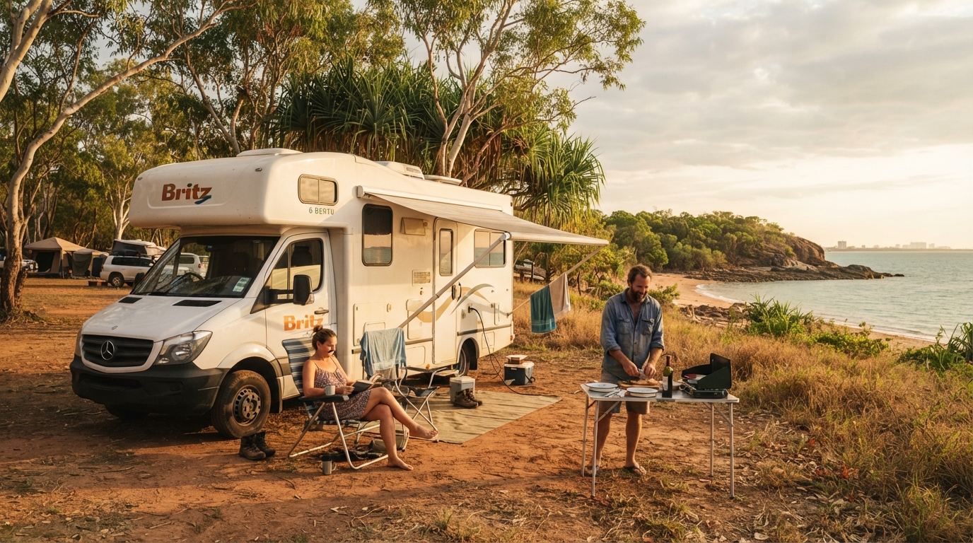 Darwin to Perth - Top End to Western Wonders — campground with a motorhome