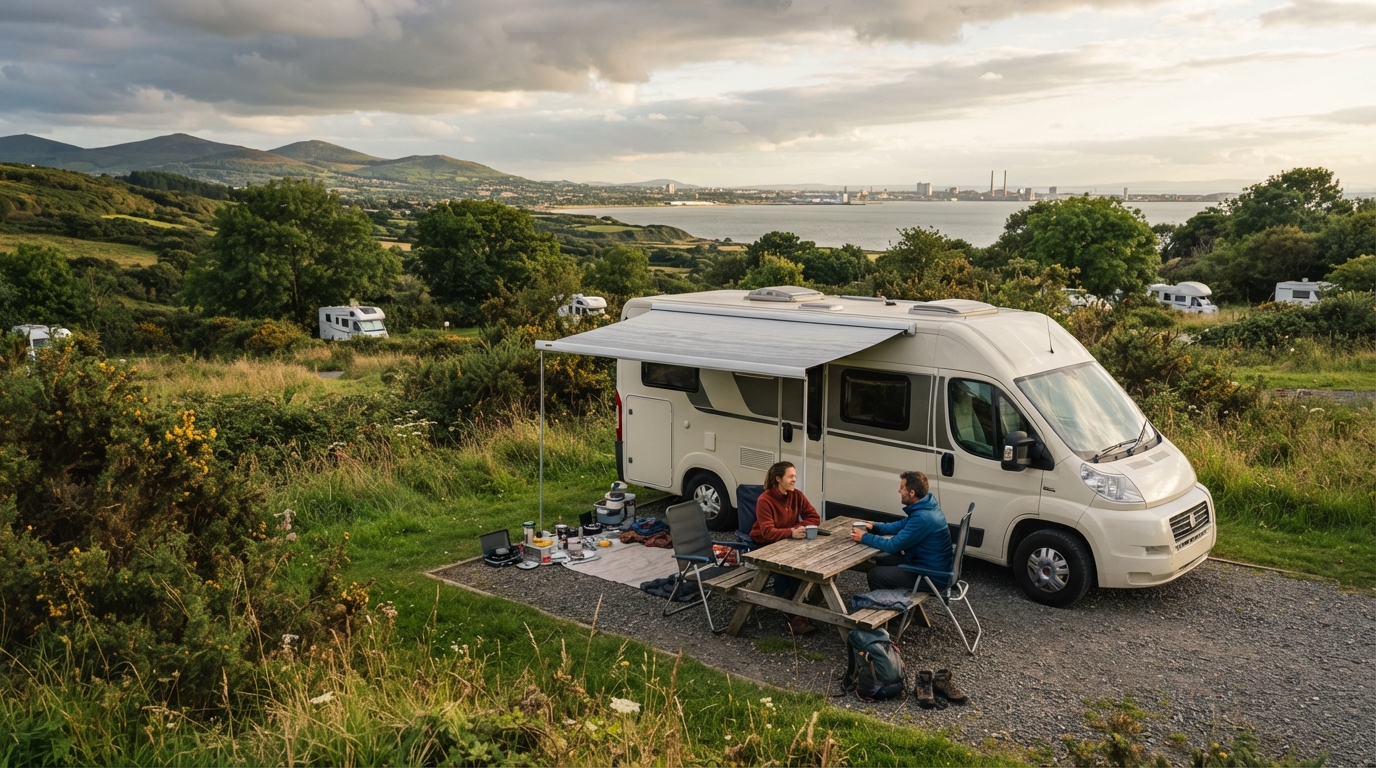 Dublin Roundtrip - Wild Atlantic Way — campground with a motorhome