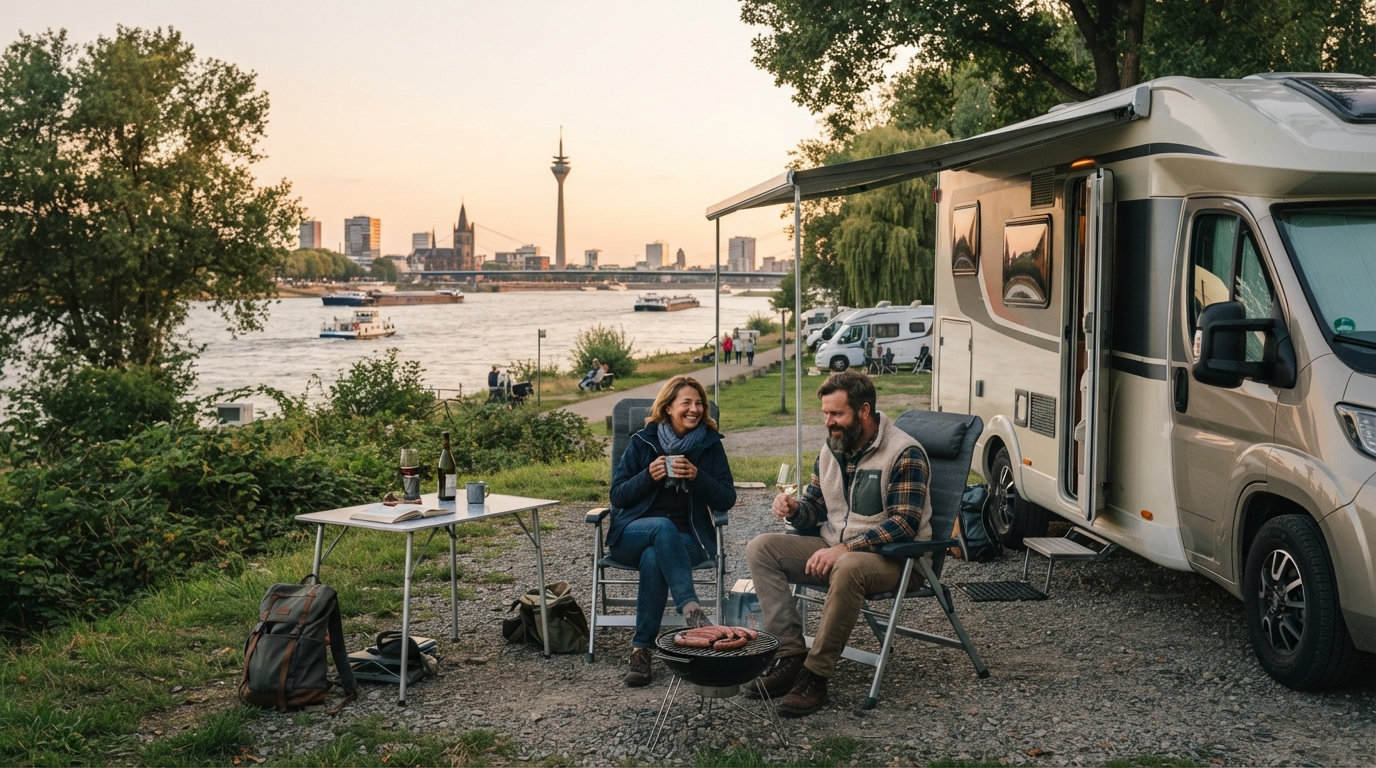 Dusseldorf Roundtrip - To Belgian — campground with a motorhome