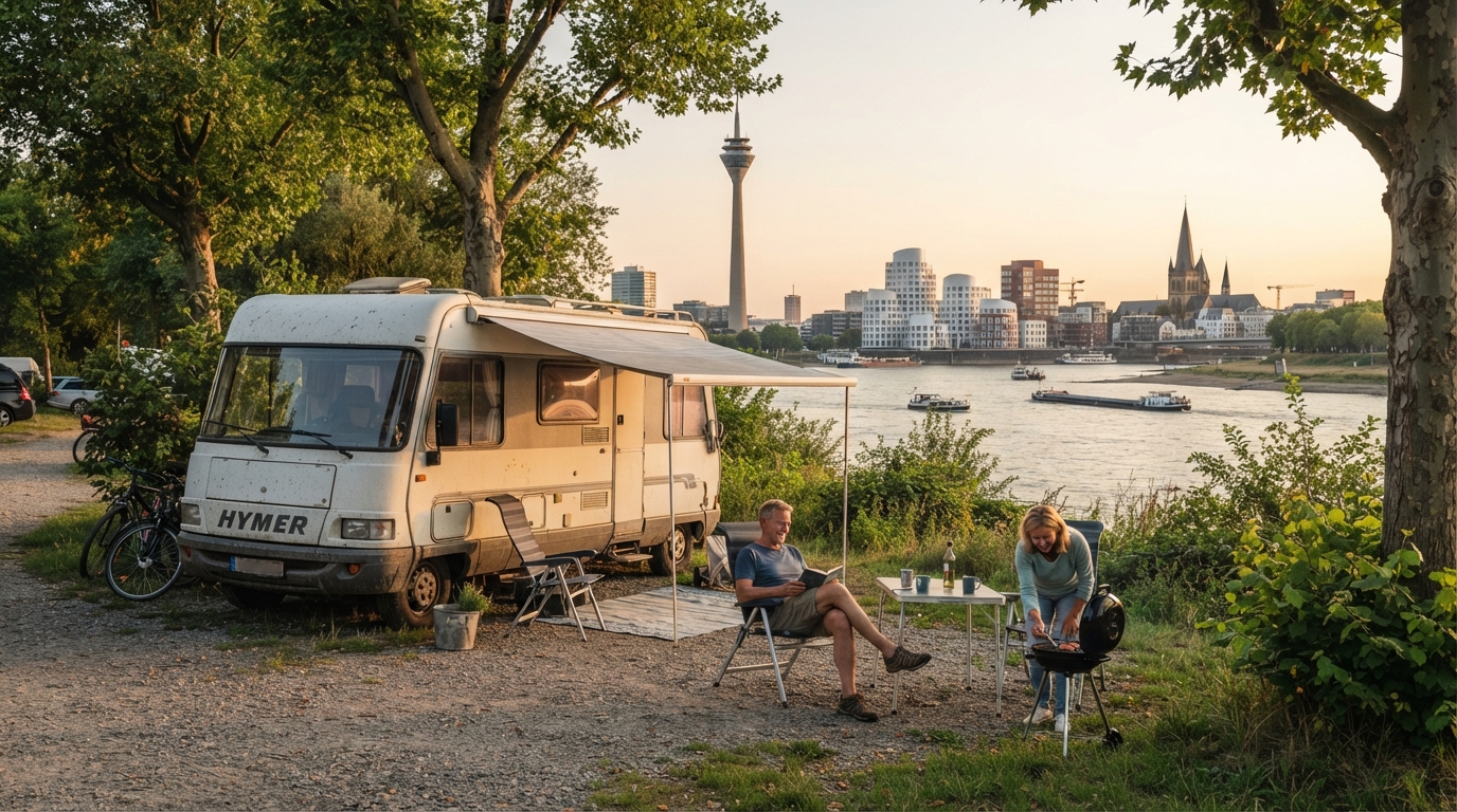 Dusseldorf Roundtrip - South- Germany & Switzerland — campground with a motorhome