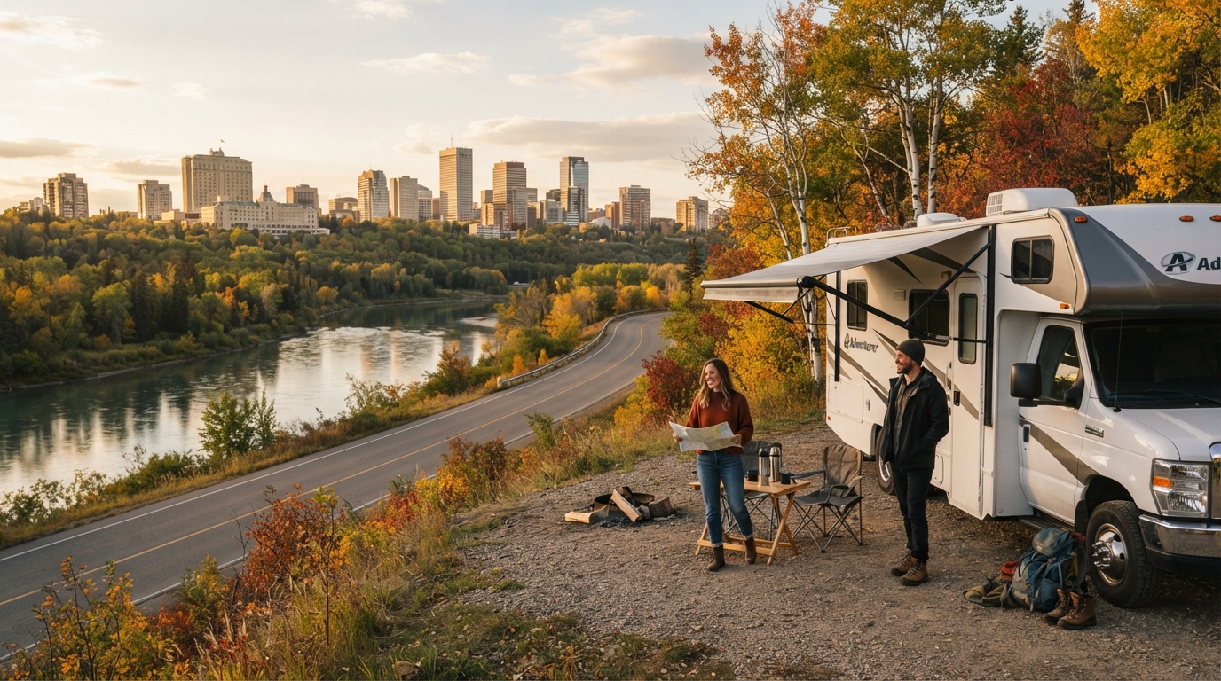 Edmonton to Toronto - Mountains, Falls & Open Roads — Edmonton RV road trip landscape