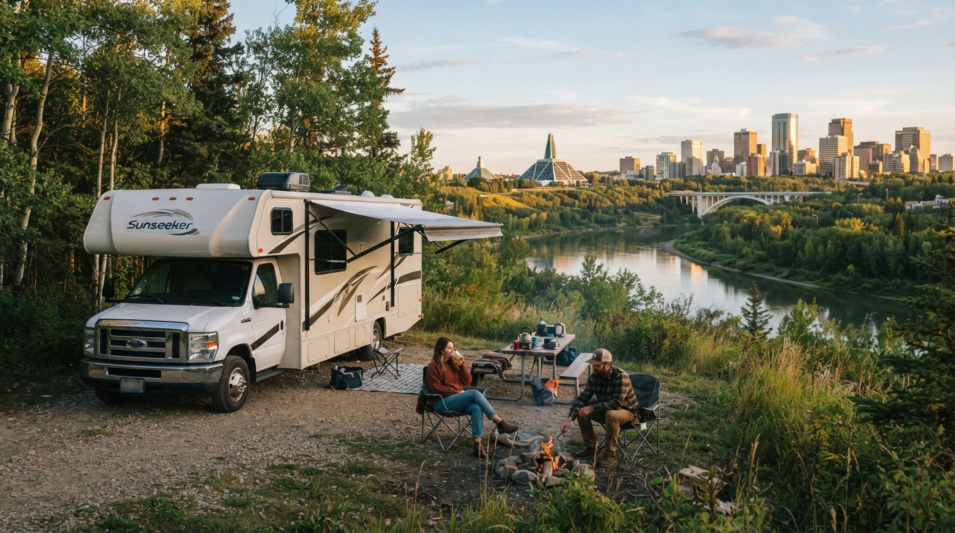 Edmonton to Whitehorse - The Great Northern Trek: A Motorhome Journey — Edmonton RV road trip landscape