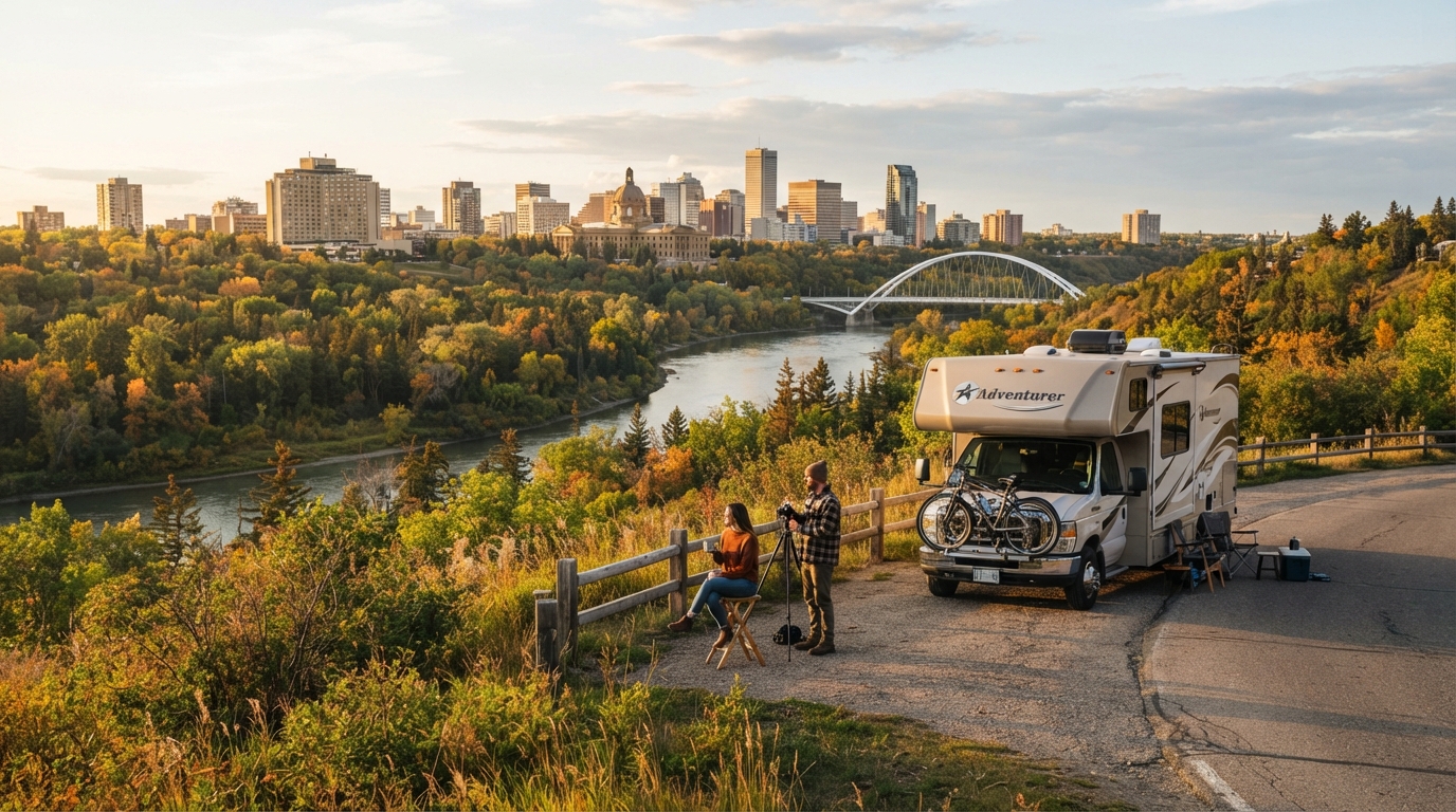 Edmonton Roundtrip - Rockies Mountains and Canada badlands — Edmonton RV road trip landscape