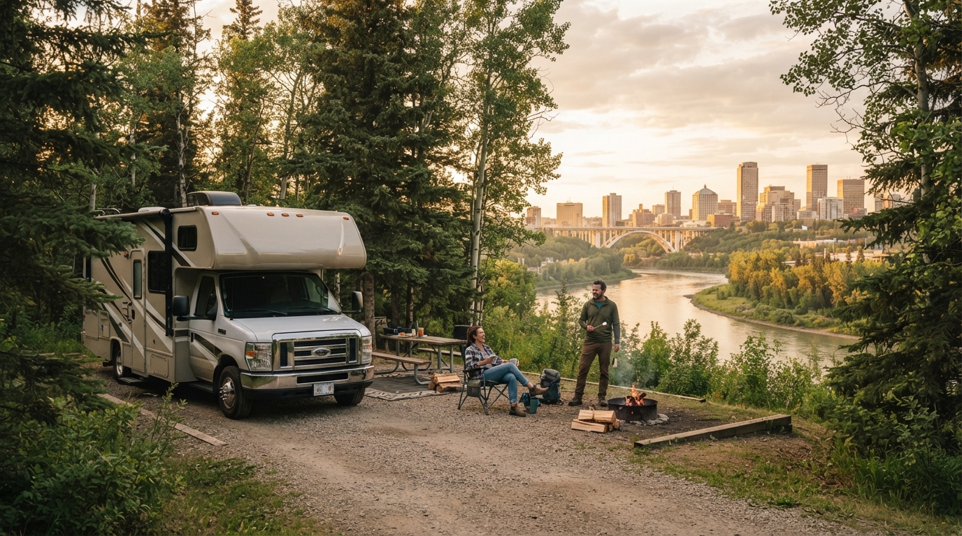 Edmonton Roundtrip - Rockies Mountains — Edmonton RV road trip landscape