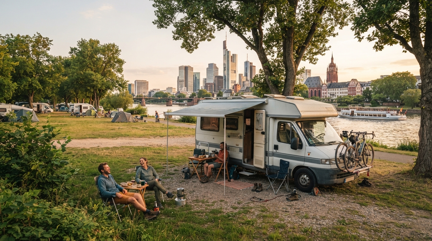 Frankfurt Roundtrip - North West -Exploring Germany, Belgium, and the Netherlands — campground with a motorhome