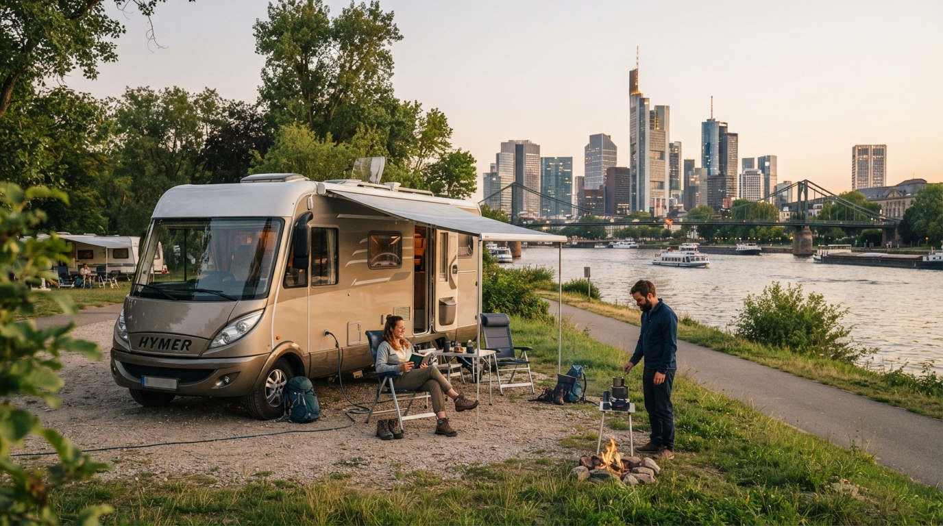 Frankfurt Roundtrip - North - Hesse, Nordrhein, Rheinland — campground with a motorhome