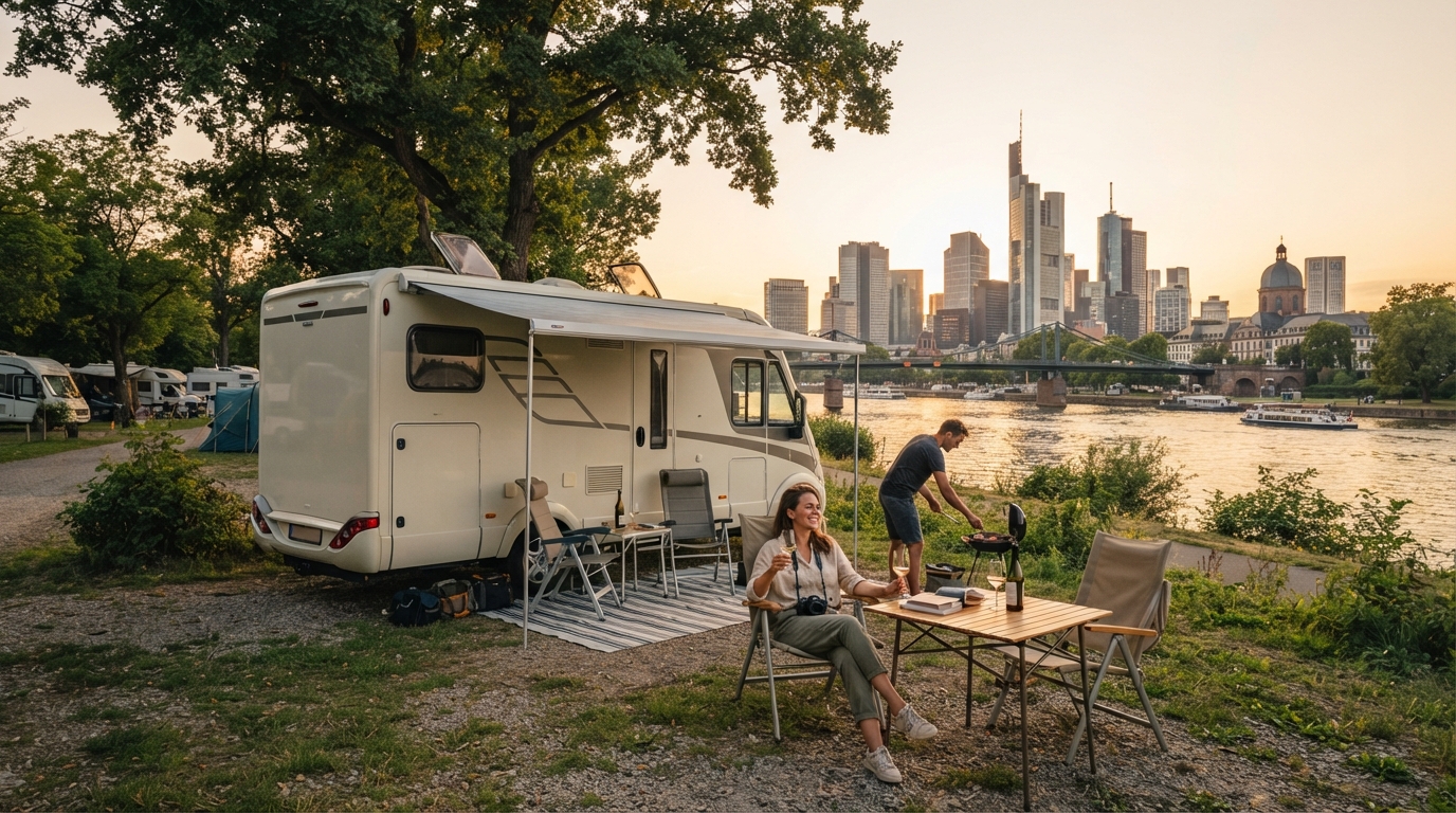 Frankfurt Roundtrip - North Germany - Including Hamburg & Berlin — campground with a motorhome