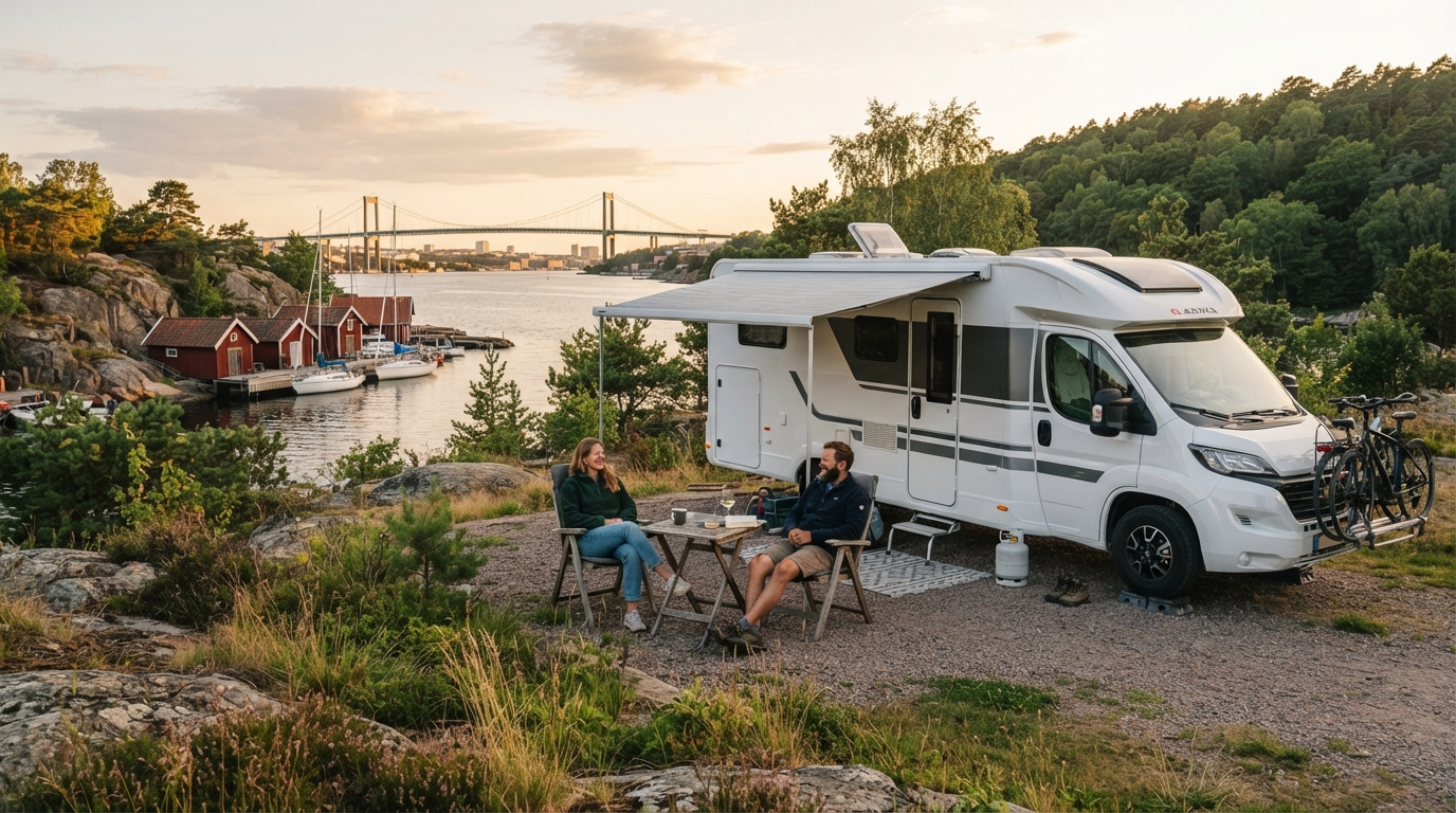 Gothenburg Round trip  - Viking Trails and Nature Tales — campground with a motorhome