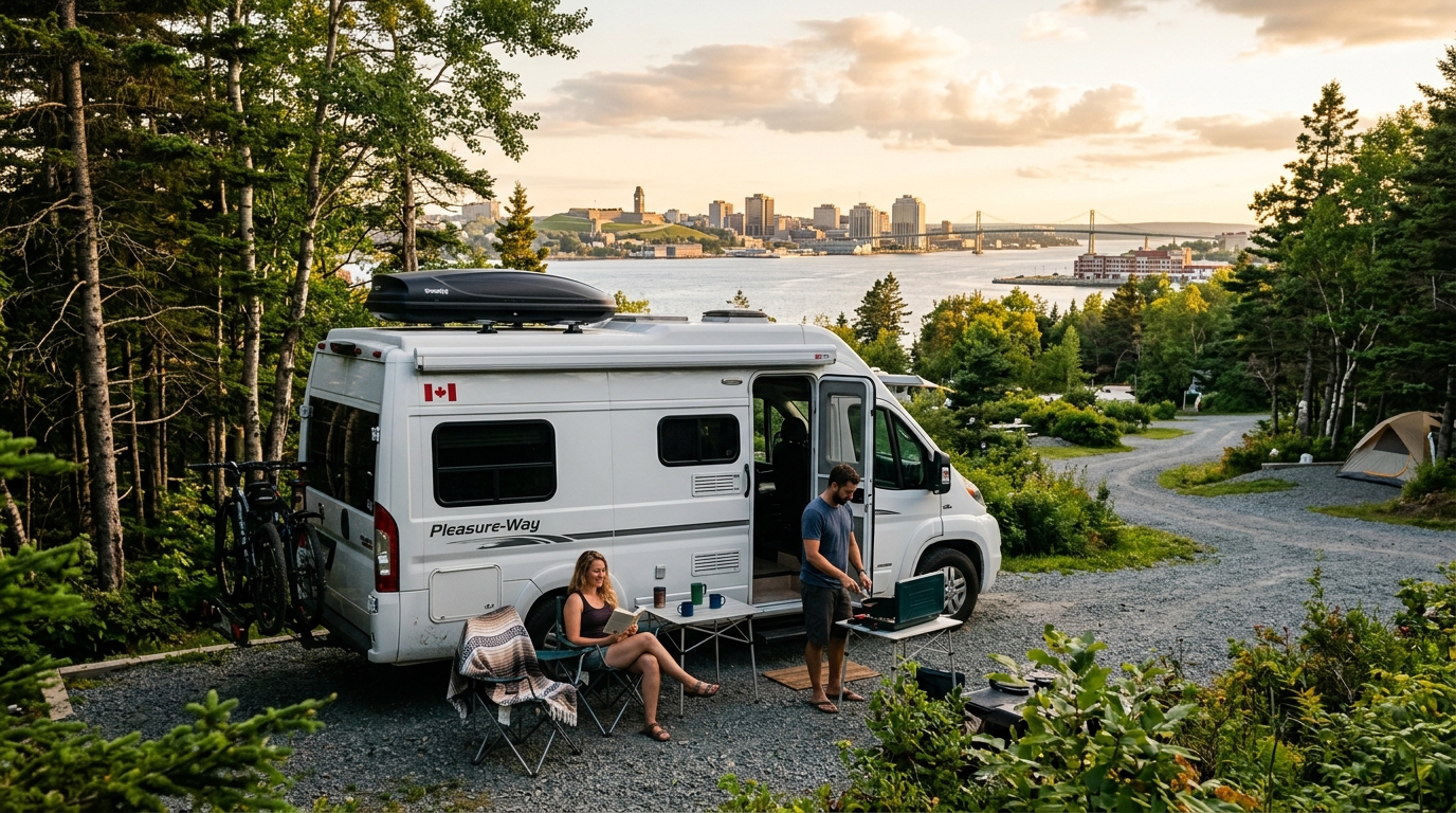 Halifax to Whitehorse - Exploring Canada’s Heartland in a Motorhome — campground with a motorhome