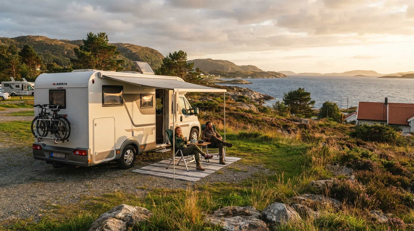 Haugesund Round trip - — campground with a motorhome