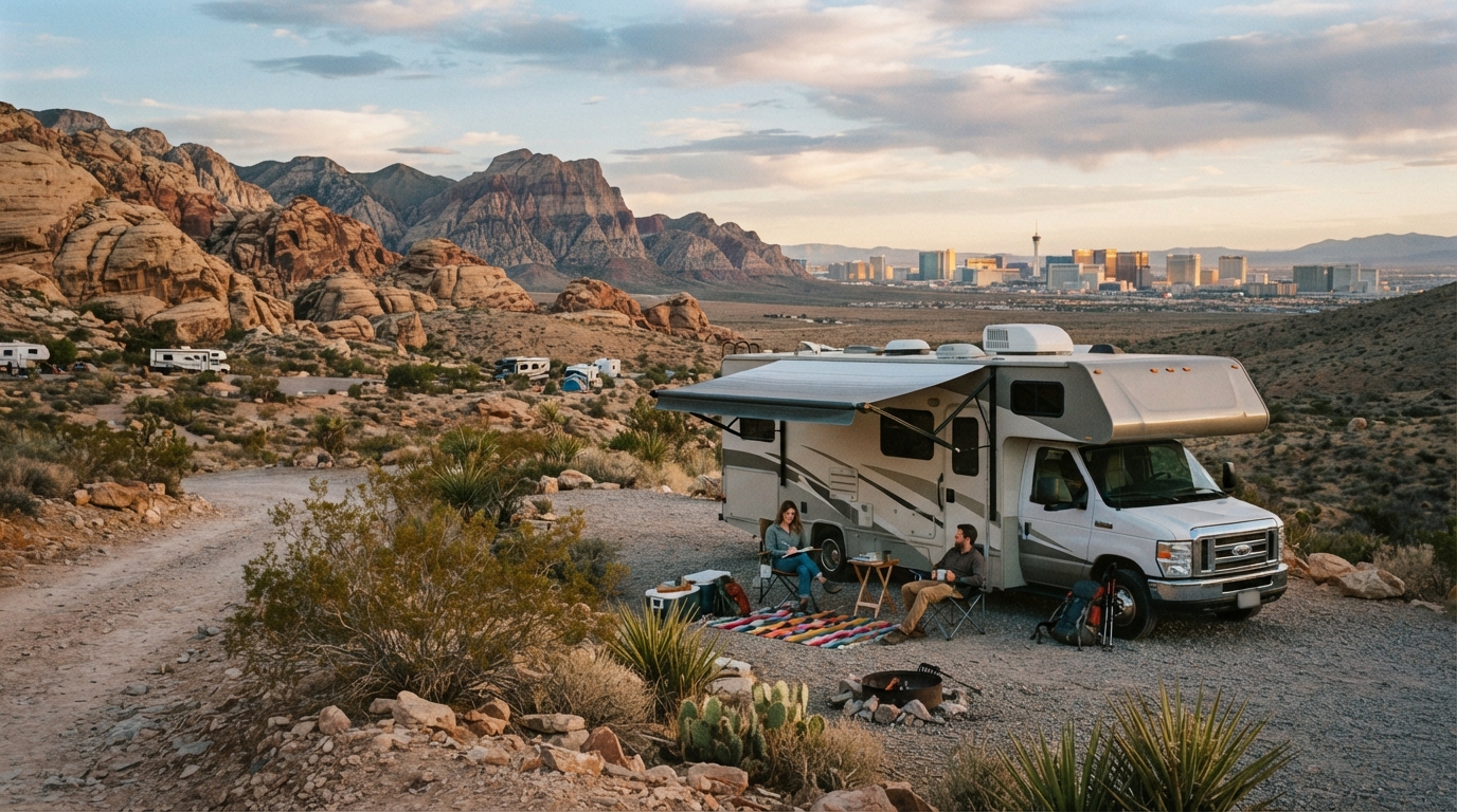 Las Vegas Round  Trip - North - Desert Discoveries: Las Vegas to Scenic Wonders — Las Vegas scenic landscape