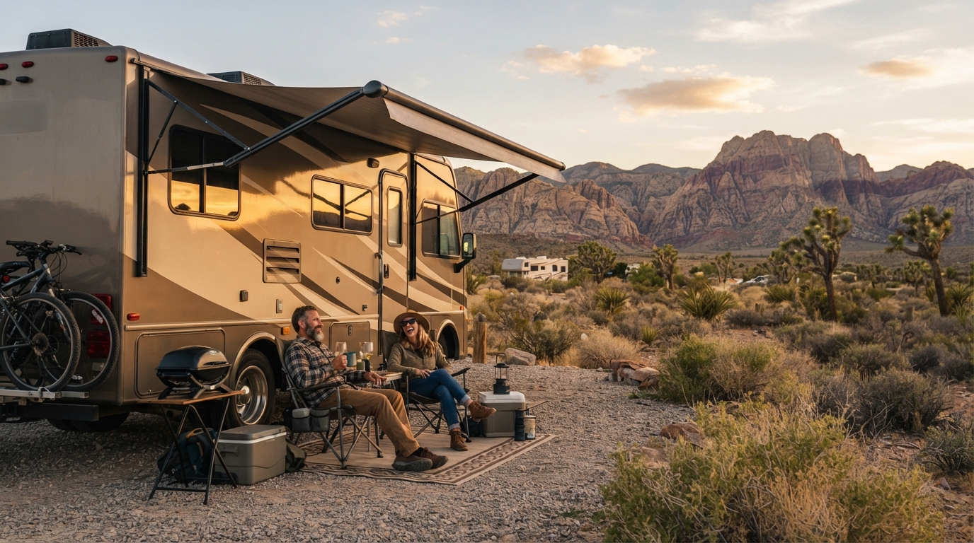 Las Vegas Round Trip - Canyon Colors: A Southwest Road Trip — campground with a motorhome