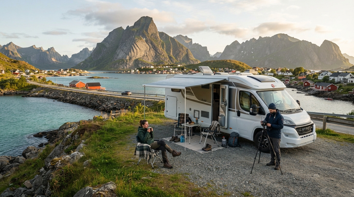 Lofoten Round trip - The Northern Fjords & Viking Trails Road Trip — Lofoten RV road trip landscape