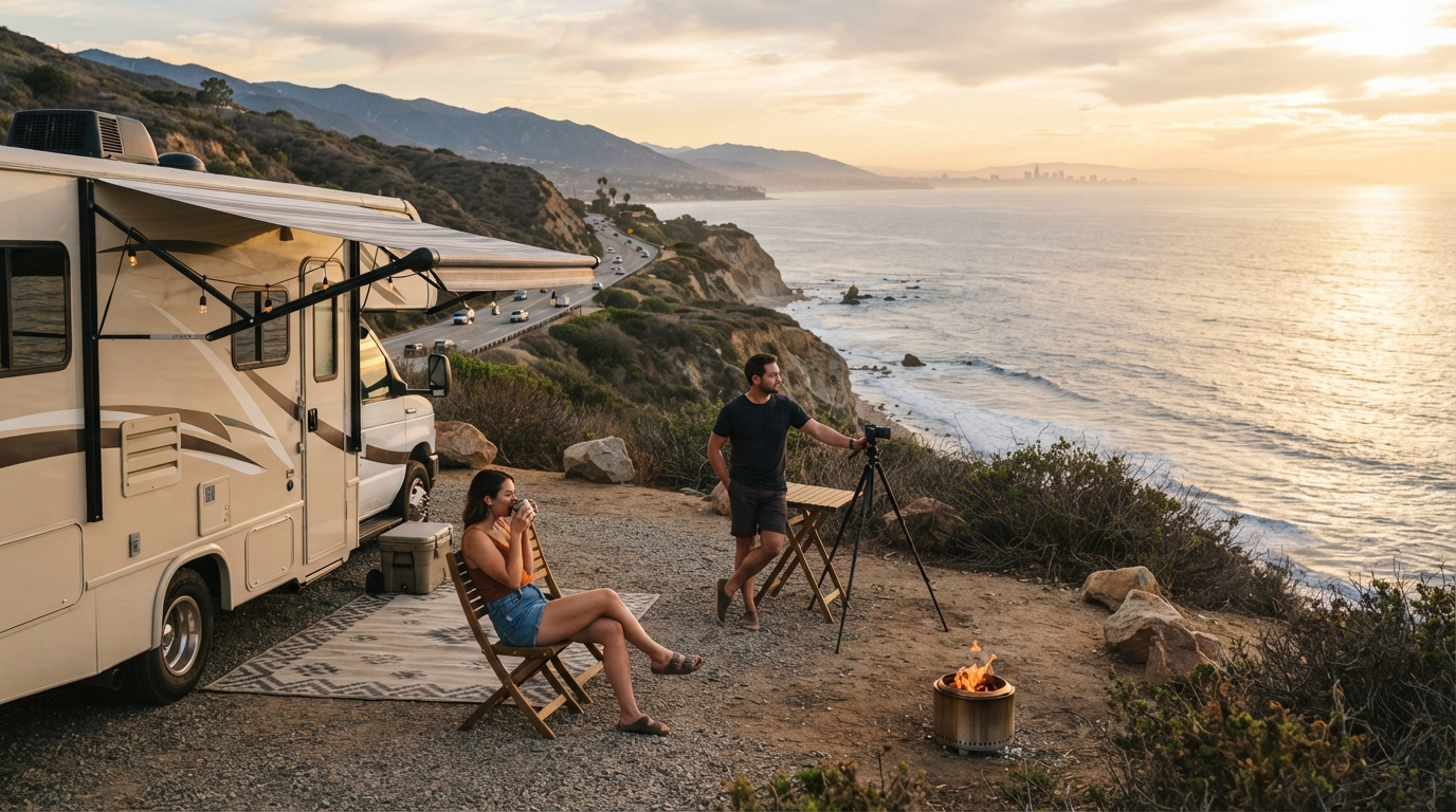 Los Angeles to Seattle - East - Including Yellowstone — Los Angeles RV road trip landscape