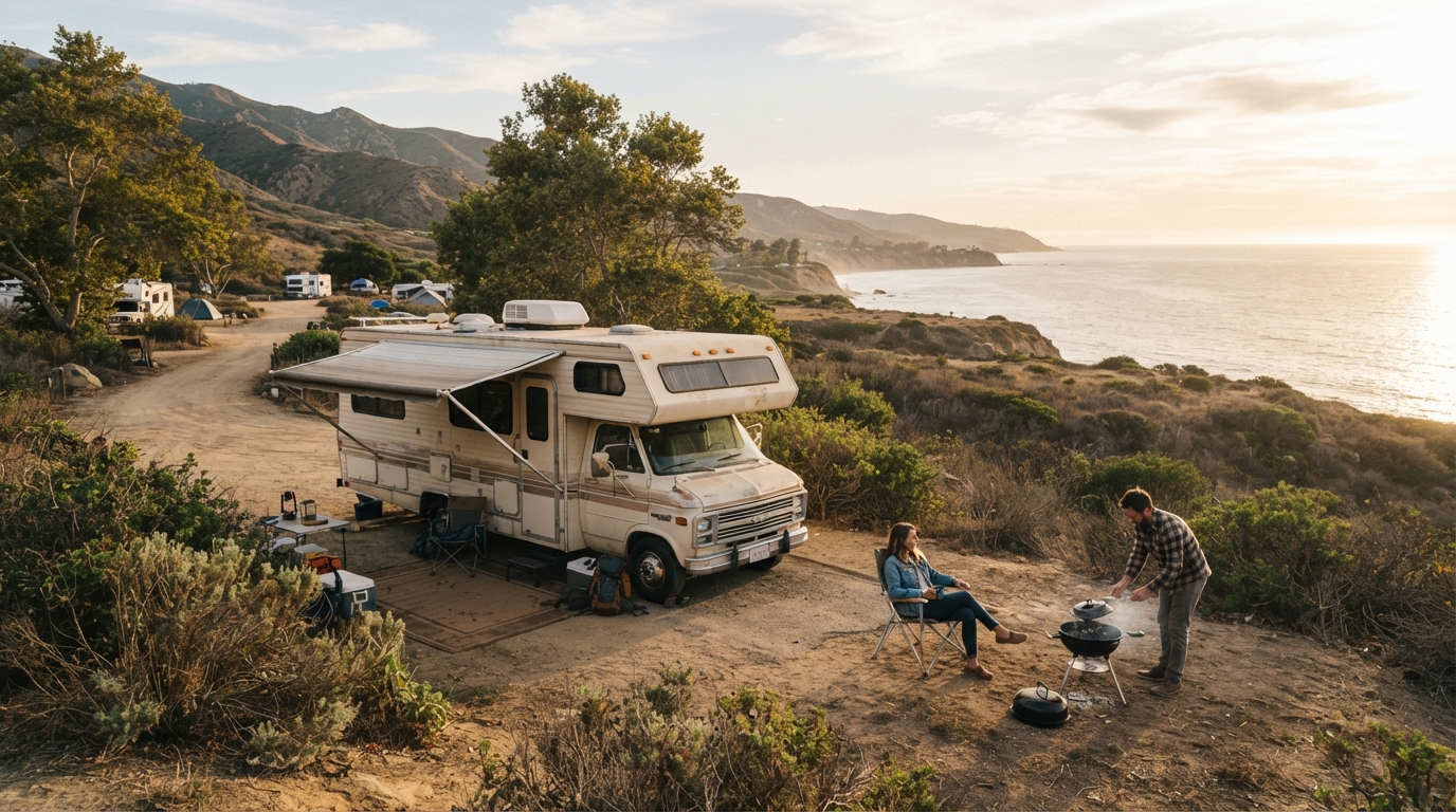 Los Angeles to Orlando - Coast to coast — campground with a motorhome