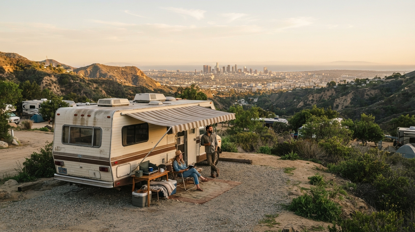 Los Angeles to Orlando - Coast to coast — campground with a motorhome