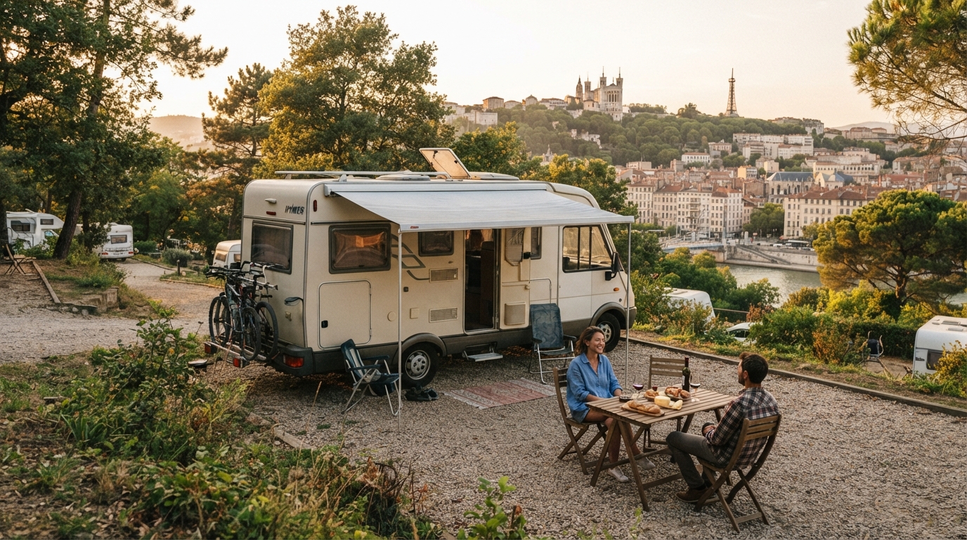 lyon Round trip - Lyon to Alpine Bliss — campground with a motorhome